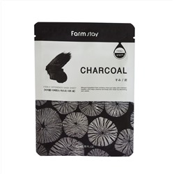 Тканевая маска с углем Visible Difference Mask Sheet Charcoal, FARMSTAY   23 мл