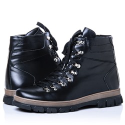 Мужские кожаные ботинки LaRose L1093 Черный: Под заказ
