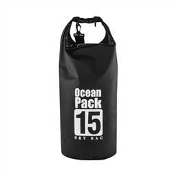 Гермосумка Ocean Pack 15 л - При необходимости, легко сворачивается до компактных размеров и не занимает места в основном рюкзаке. Можно использовать для безопасной транспортировки вещей при преодолении водных преград вплавь №712
