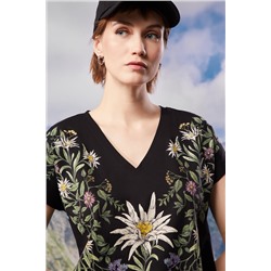 T-shirt bawełniany damski z kolekcji Tatrzański Park Narodowy x Medicine kolor czarny