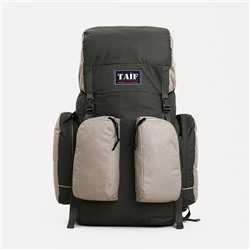 Рюкзак туристический на клапане, Taif, 60 л, 2 наружных кармана, цвет оливковый