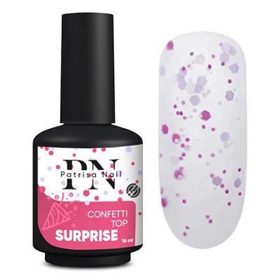 16 мл, Patrisa Nail, Топ матовый Confetti Top Surprise