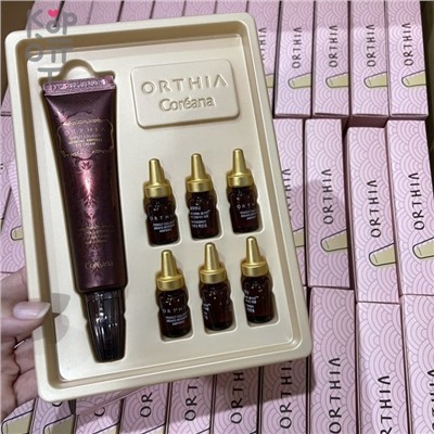 Coreana Orthia Perfect Collagen Intensive Ampoule Eye Beauty Set - Интенсивный коллагеновый набор для ухода за глазами в ампулах, 30мл+2мл*6шт.,