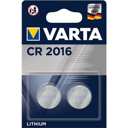Батарейки Varta CR2016 литиевые, 2шт