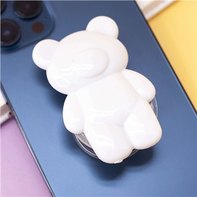 Попсокет "Glossy bear", white