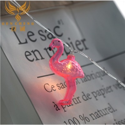 Светодиодная гирлянда "Розовый Фламинго" 1,5м 10 огней RN-0003