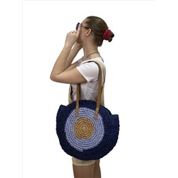 Плетеная сумка из джута , цвет синий