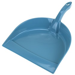 Совок для мусора пластмассовый "Идеал" 23x31х5см, серо-голубой (Россия)