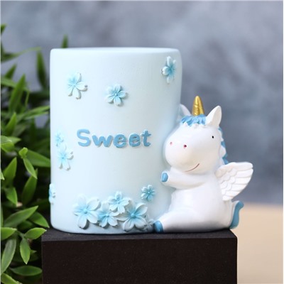 Подставка для канцелярских принадлежностей «Sweet unicorn», blue