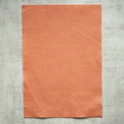 Фетр мягкий с рисунком, цвет оранжевый, размер 20х30 см, толщина 1 мм , 1 шт.