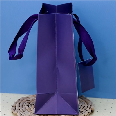 Пакет подарочный (S) «Happy Birthday», purple (18*23*10)