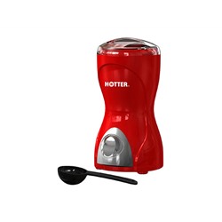 Кофемолка электрическая HOTTER красная HX-200R, размеры 19х10см.