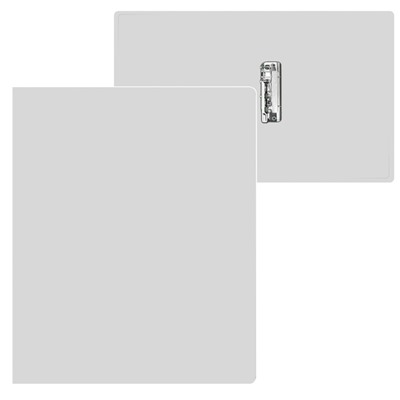 Папка с зажимом А4, 500 мкм, корешок 15 мм, Calligrata, до 100 листов, белая