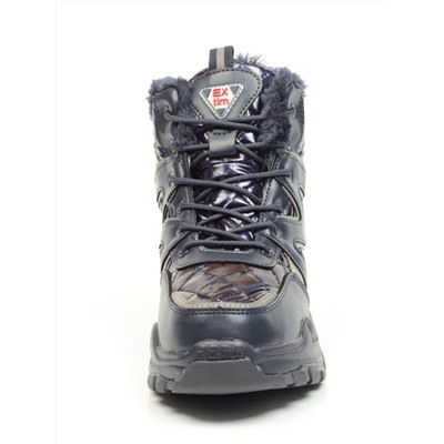 8526-2 DARK BLUE Ботинки подростковые зимние (искусственные материалы) размер 36