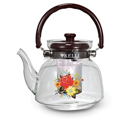 Заварочный чайник Kelli KL-3001 стекло 1.2л (18) оптом