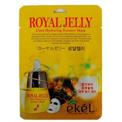 Омолаживающая тканевая маска для лица с маточным молочком Royal Jelly Ultra Hydrating Essence Mask, EKEL   25 г