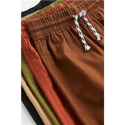 5-pack twill joggers