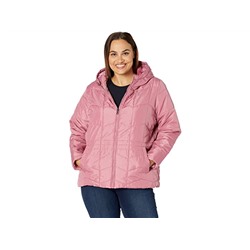 U.S. POLO ASSN. Plus Size Multiple Channel Hooded Puffer Cozy Lining