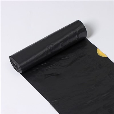 Мешки для мусора с завязками Доляна «Экстра», 30 л, 25 мкм, 50×60 см, ПВД, 10 шт, цвет чёрный