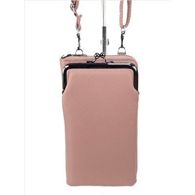 Женская сумка-портмоне на плечо, цвет розовый