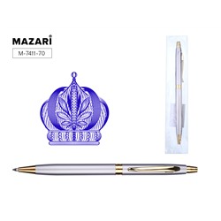 Ручка шариковая автоматическая Mazari ROME синяя металлич корпус 0,7mm M-7411-70/24/Китай