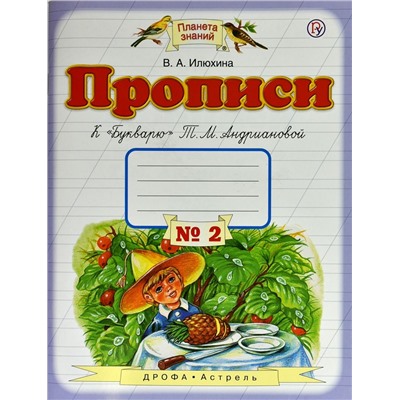 Вера Илюхина: Прописи. 1 класс.  Тетрадь №2 к "Букварю" Т. М. Андриановой. В 4-х частях. Часть 2. ФГОС. 2019 год