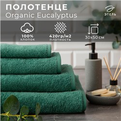 Полотенце махровое "Этель" Organic Eucalyptus 30х50 см, 100% хл, 420гр/м2
