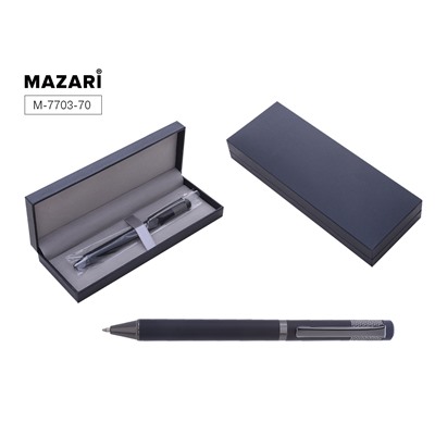 Ручка шариковая с поворотным механизмом FORTIS B СИНЯЯ 0,7мм метал корпус Mazari M-7703-70/Китай