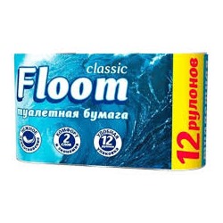Туалетная бумага Floom, 2 сл., 12 рул.