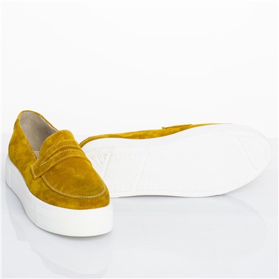 Женские кожаные слипоны Shik Shoes Shik 9132 Желтый замша: Под заказ