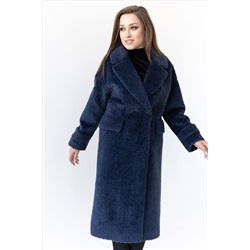 Пальто женское демисезонное 23777 (синий+черный)