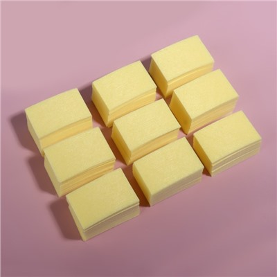 Салфетки для маникюра, безворсовые, плотные, 560 шт, 6 × 4 см, цвет жёлтый
