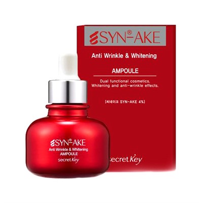 Secret Key SYN-AKE Anti Wrinkle & Whitening Ампульная эссенция восстанавливающая