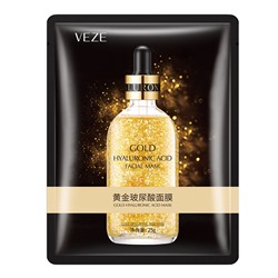 VEZE, Тканевая маска с гиалуроновой кислотой для лица Gold Hyaluronic Acid Facial Mask, 25г