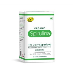 Спирулина (60 таб, 500 мг), Organic Spirulina Tablets, произв. Parry Wellness