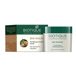 Biotique Bio Walnut Purifying & Polishing Scrub 50g / Био Скраб Очищающий и Полирующий с Грецким Орехом 50г