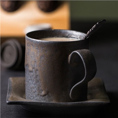 Чашка кофейная с блюдцем, 110 мл, керамика, глазурь ЧК-01