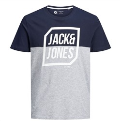 Jack and Jones, Half Logo T Shirt Mens