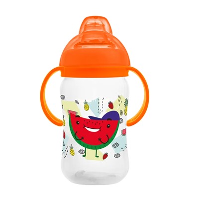 Бутылочка поильник "Watermelon" с силиконовым носиком и ручками (270 ml)