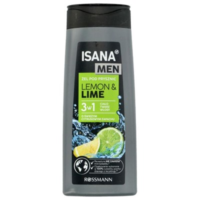 Гель д/душа ISANA MEN Duschgel Lemon&Lime/Лимон и Лайм /300мл