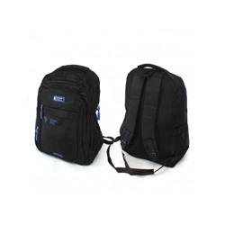 Рюкзак SAL-8202,  молодежный,  3отд,  1внут+3внеш.карм,  черный/синий 241324