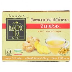Ranong Tea Имбирный без сахара растворимый 5 гр х 14 пакетиков