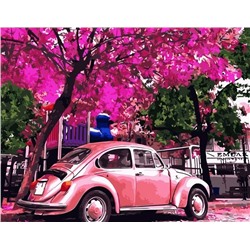 Картина по номерам 40х50 - Розовый Volkswagen