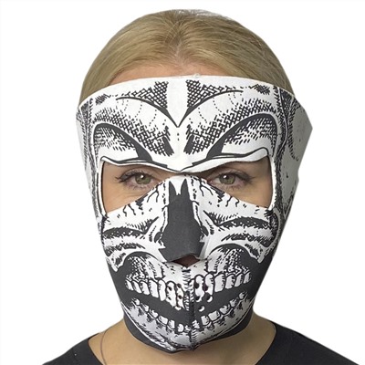 Полнолицевая антивирусная маска Skullskinz Skeleton - Яркий дизайн, высокая степень защиты от коронавируса, пыли, влаги, ветра, простота в использовании. Многоразовая маска изготовлена из неопрена. Ограниченная поставка в Россию по специальной цене №21