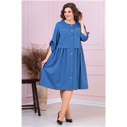 Платье синее женское больших размеров