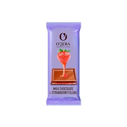 «OZera», молочный шоколад с желейной клубничной начинкой Milk & Strawberry filling, 24 г (упаковка 30 шт.)