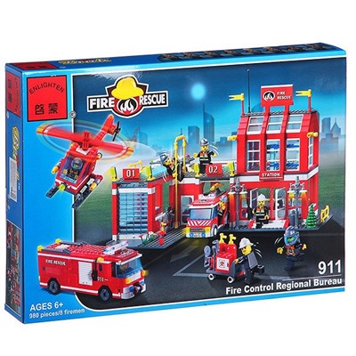 Конструктор пласт. Fire Rescue, 54*39*7см, BOX,  ENLIGHTEN арт.911