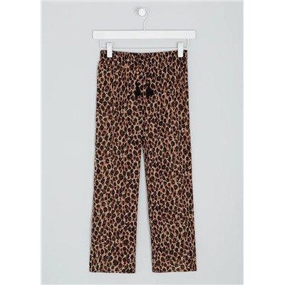 Girls Candy Couture Leopard Print Beach Trousers (9-16yrs)