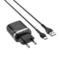 СЗУ Type-C 1 USB выход 18W Quick Charge 3.0 (6V-3.0A/9V-2.0A/12V-1.5A) HOCO C12Q (черный)