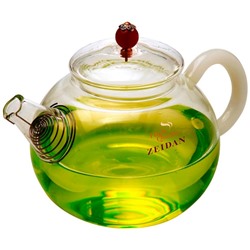 Заварочный чайник Zeidan Z-4444-01 стекло 800мл декор цветные ручки фильтр-пружина (24) оптом